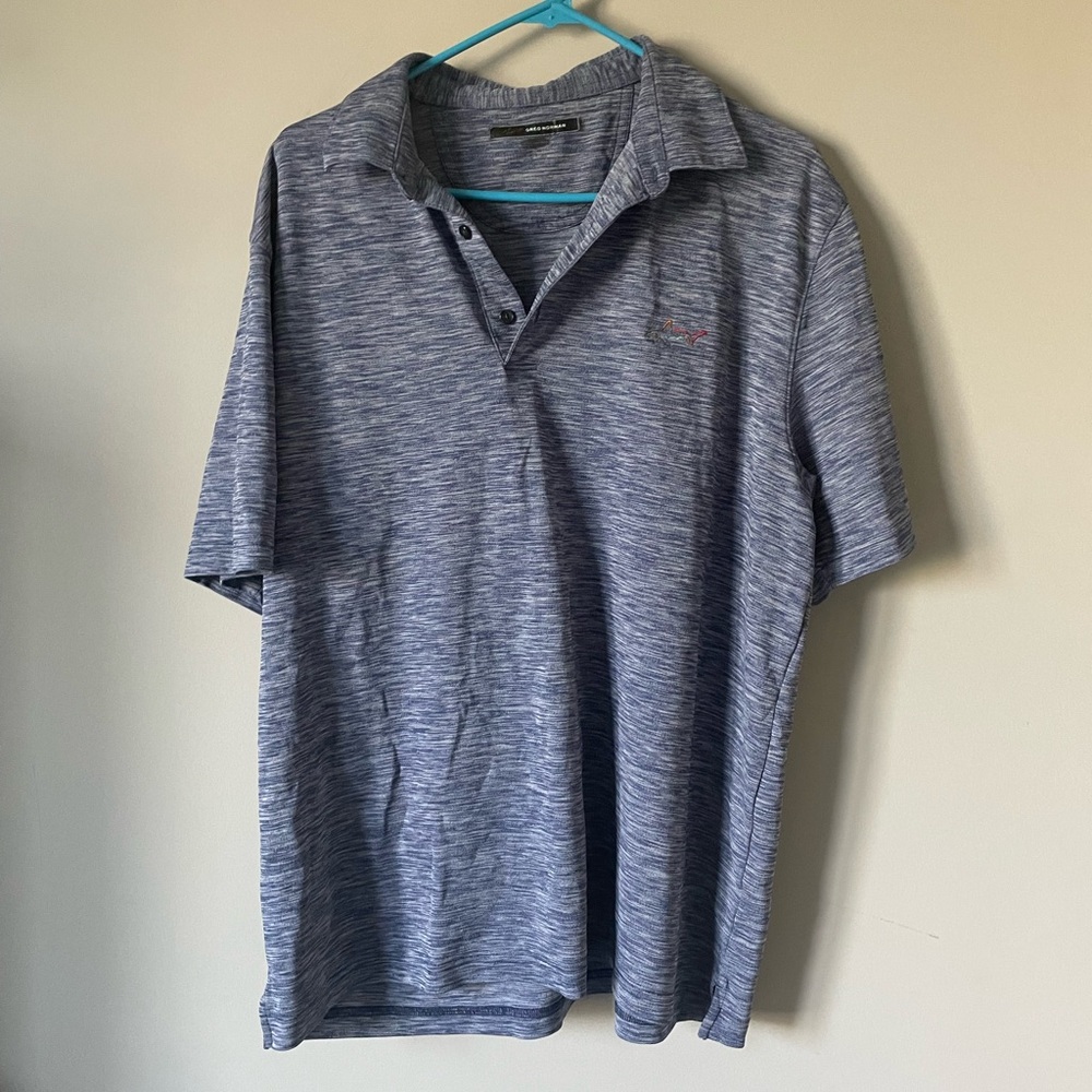 Blue heathered Greg Norman golf polo shirt  size XL